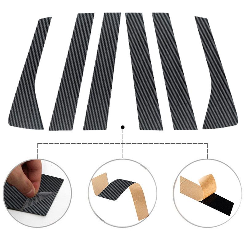 6pcs Car Pillar Posts Trim Stickers Auto Window Door Column Decor Styling Accessories Fit For Hyundai Palisade 2020-2024