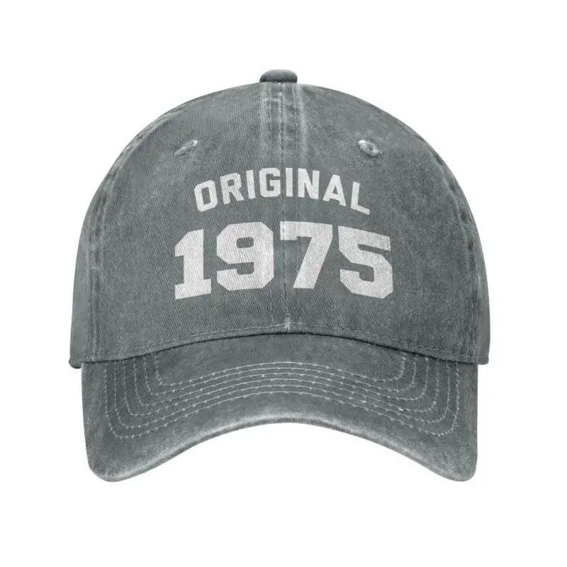 Personalized Cotton Original Born In 1975 Funny Birthday Gift Baseball Cap Outdoor Unisex Women Adjustable Dad Hat Fashion