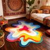 Dopamină Culoare Dormitor Decor Covor Artă Abstractă Covoare pentru Sufragerie Pufoase Moi Lounge Covor de Pluș Casă Covor de Podea Neregulat