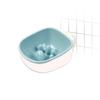 Wheat Straw Stainless Steel Double Pet Bowl - Anti-Choke Slow Feeder for Dogs and Cats