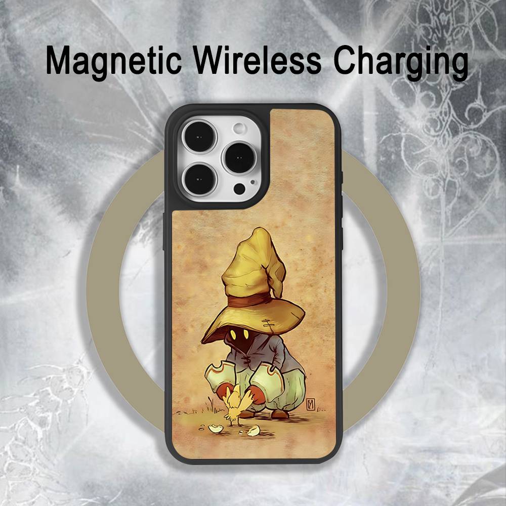 Moogle F-Final Fantasy Vivi Case For iPhone 17,16,15,14,13,12,11,Pro,Max,Plus,Mini,SE4,E Magnetic Magsafe Wireless Charging