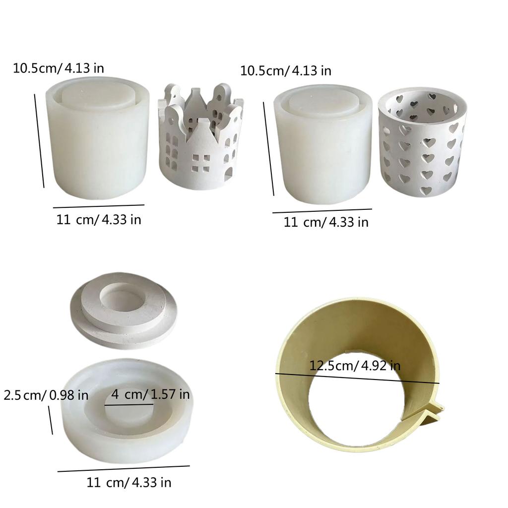 Ringförmige Hohlhaus Silikonformen Hohlherz Kerzenhalterformen für Teelichthalter Raumdekorationen Kunsthandwerk
