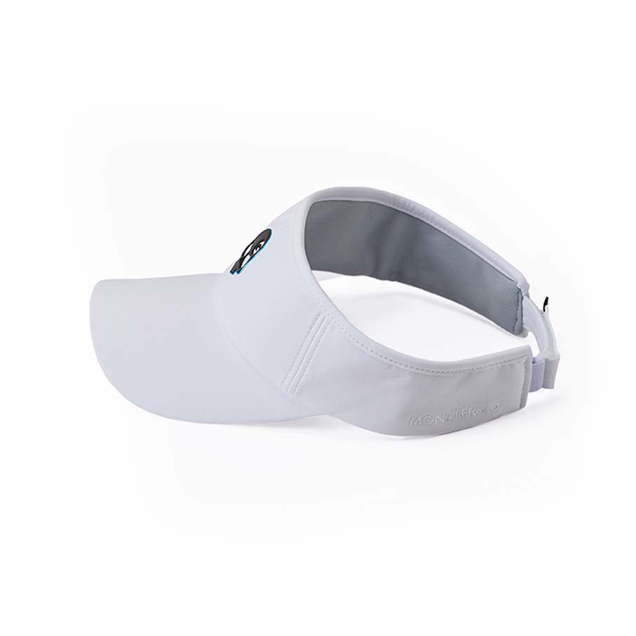 Monseuteoji Unisex Two-Tone Skull Visor Cap White Mc22Uwv-81