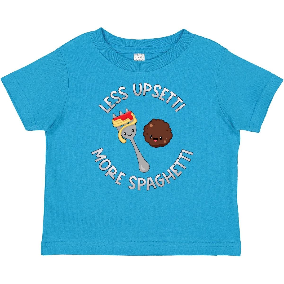 Inktastic Less Upsetti More Spaghetti Baby T-Shirt Food Mood Fun Fork Lunch Tees 130
