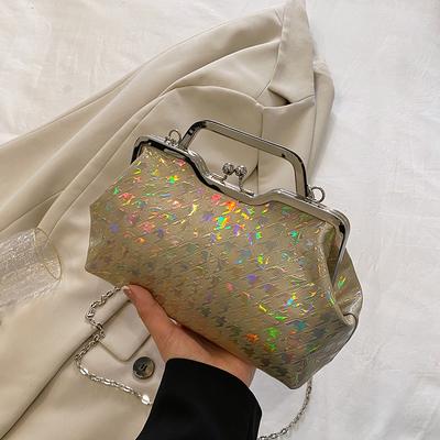Sac de soirée à paillettes de luxe pour femme, sac de soirée à chaîne, sac de fête pour femme, mode féminine, mariage, pochette en cuir plutonium, cérémonie