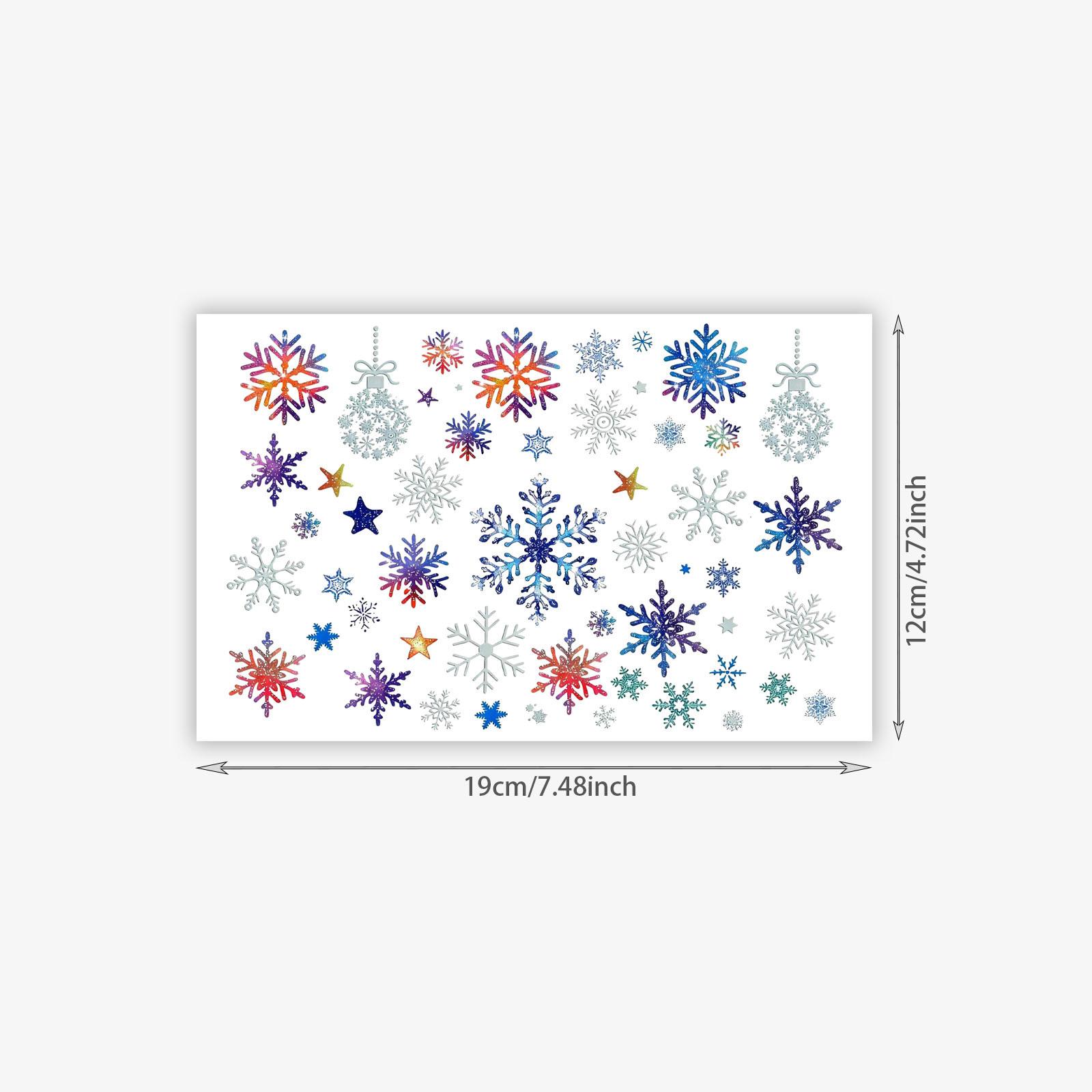 Christmas Tattoo Sticker Waterproof Female Lasting Christmas Snowflake Tattoo Sticker 19*12
