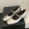 Fashion Fashion Buckle Strap Women Flats Mary Janes Shoes With Height Increasing Footwear Female Shallow Ladies Ballet Flats Shoes
