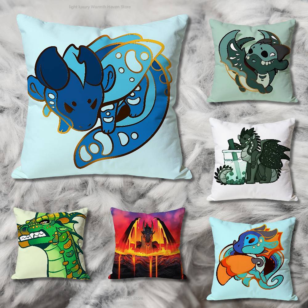 WWings of FFire Dragon Various Sizes Square Pillow Case For Car Home Bedchamber Decor Custom Valentine gift