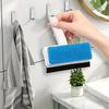 2 in 1 Silicone Blade&Sponge Multi-function Window Glass Wiper Brush Windows Cleaner for Kitchen Bathroom Shower Squeegee Scraper