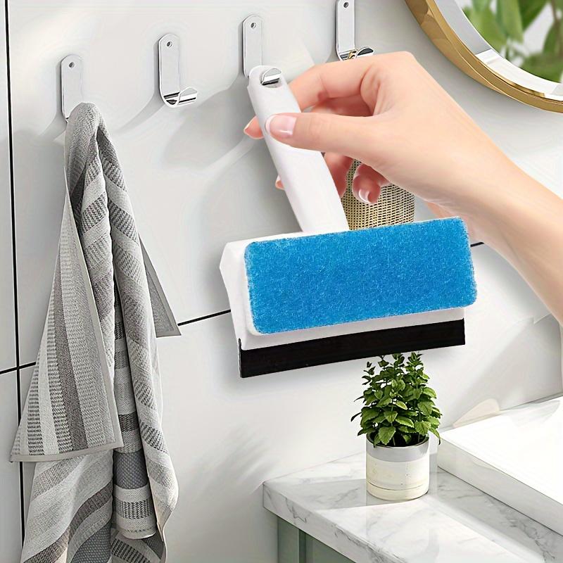 2 in 1 Silicone Blade&Sponge Multi-function Window Glass Wiper Brush Windows Cleaner for Kitchen Bathroom Shower Squeegee Scraper