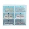 Stackable Combined Shoes Storage Box Portable Folding Plastic Shoes Case Organizer Dustproof Drawer Case Clear Shoes Cabinet
