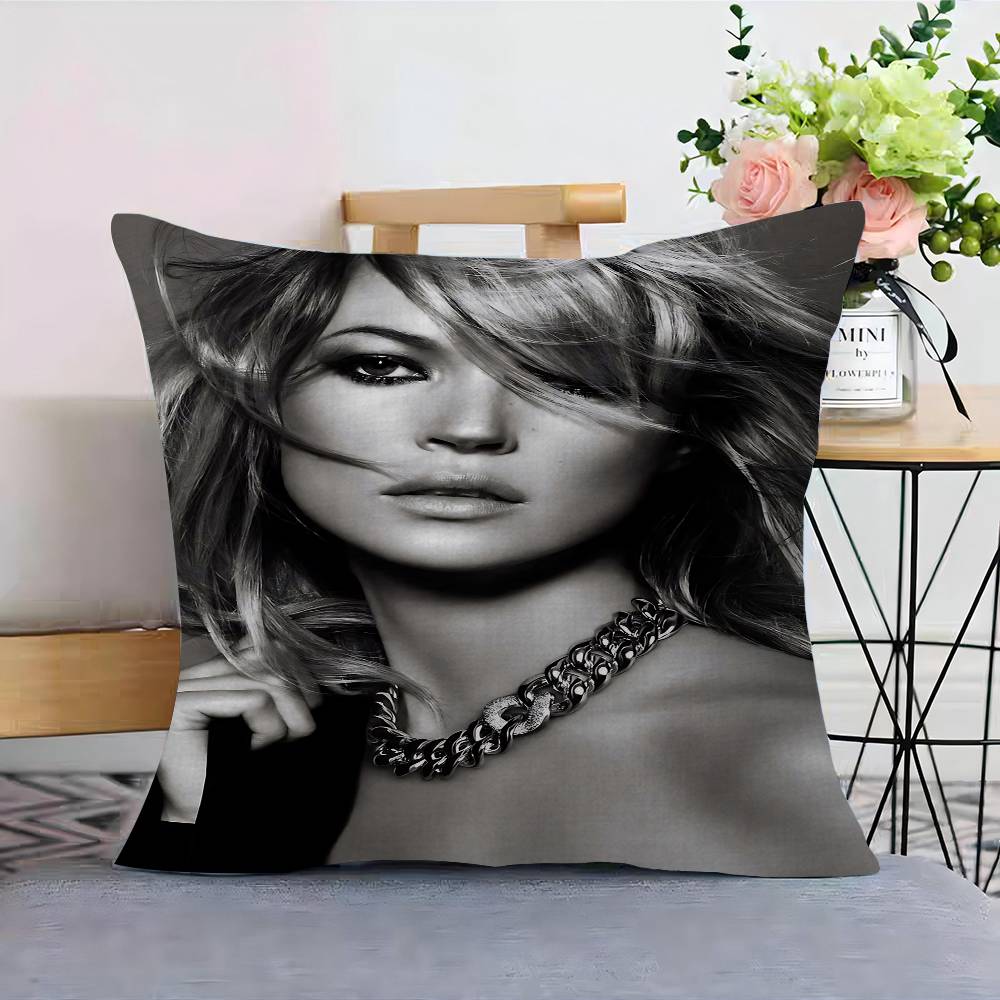 Model KKate Moss Personalized Pillow Cover Kids Bedroom Wild Party Decor Pillowcase Kid Birthday Shower Gift