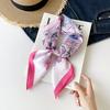 Fresh And Sweet Flower Silk Scarf Square Scarf Women'S Literary And Decorative Headscarf Square Scarf High-End Silk Scarf Thin