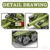 Military T-85 Main Battle Tank Vehicless Army Soldier Figures Building Block Set Kids  Children Toys  Playsets For Children Boy Gift Present
