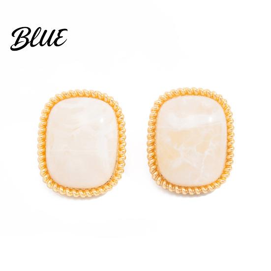 Vintage Style Ring/Earrings Women Ring/Earrings with Large Square Stone Retro