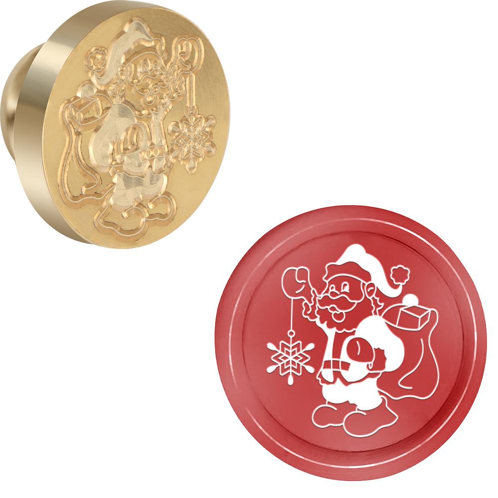 Weihnachtskollektion Wachssiegelstempel Elch Lebkuchenmann Geschenke Wachssiegelstempel Abnehmbare Messingköpfe Siegelstempel Einladung
