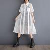Short Sleeve Plus Size Mesh Perspective New In Dresses for Women Casual Loose Midi Summer Shirt Dress