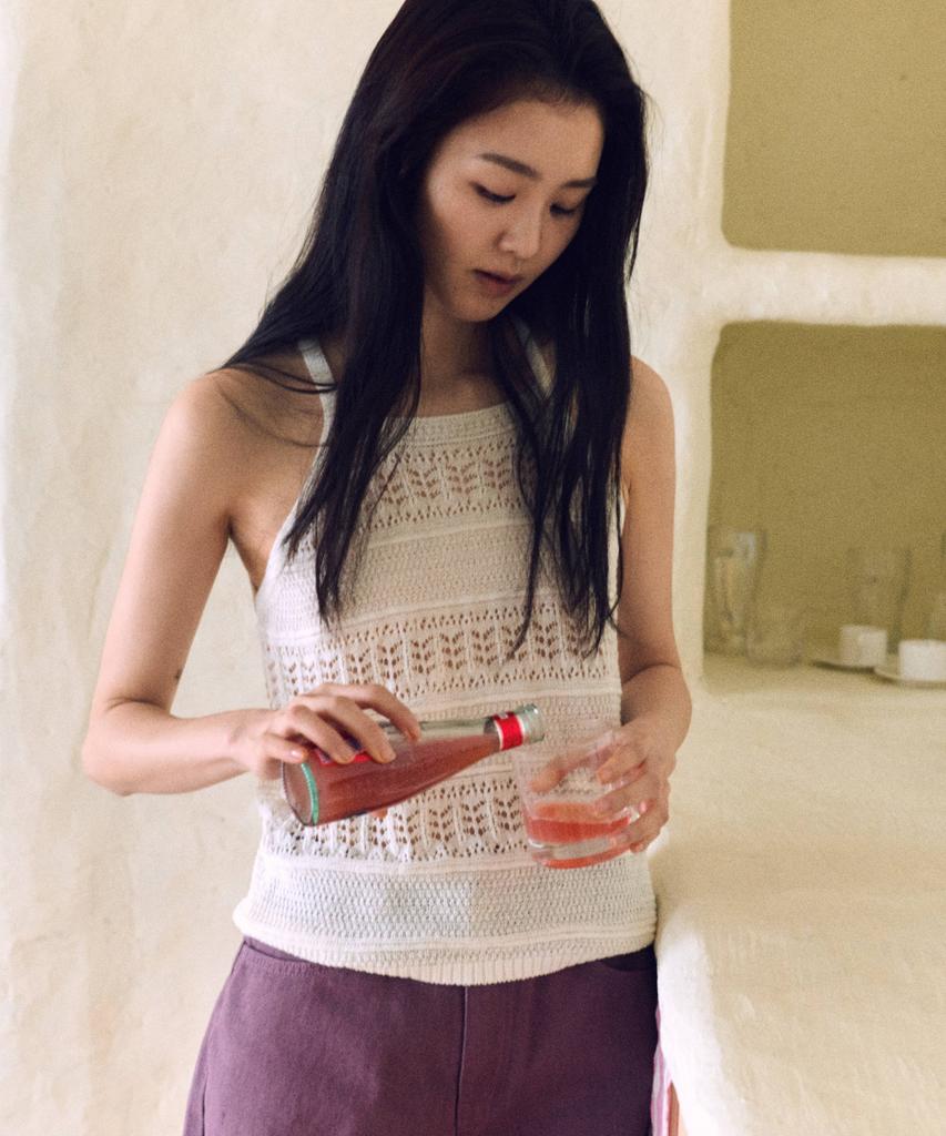 Mangomaenipeullijeu Pia Crochet Knit Sleeveless_Ivory