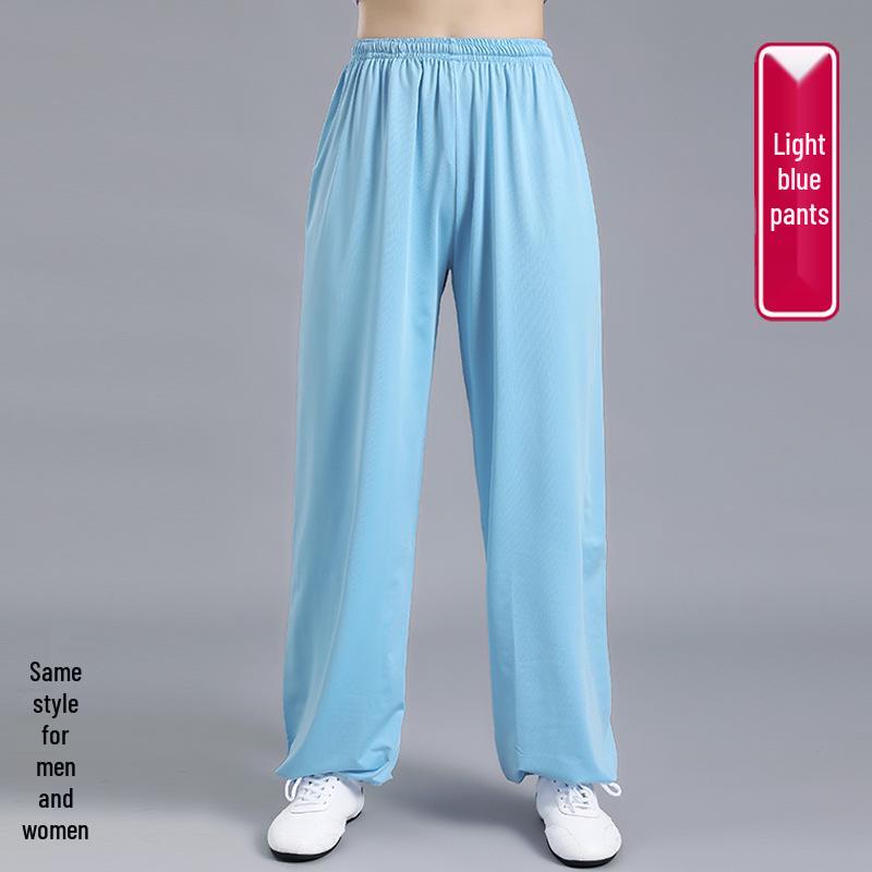 Summer Milk Silk Tai Chi Short Sleeve Top for Men and Women - Perfect for Practice, Performance, and Morning Exercise