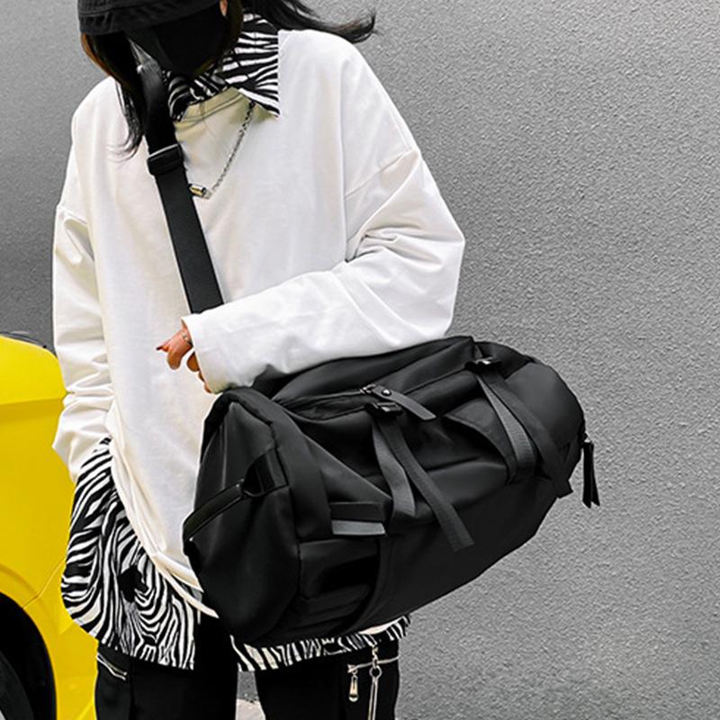 Duża pojemność, wodoodporna torba do jogi z tkaniny Oxford z logo, pasek na ramię lub podwójny, niezależna przegroda na buty, torba sportowa