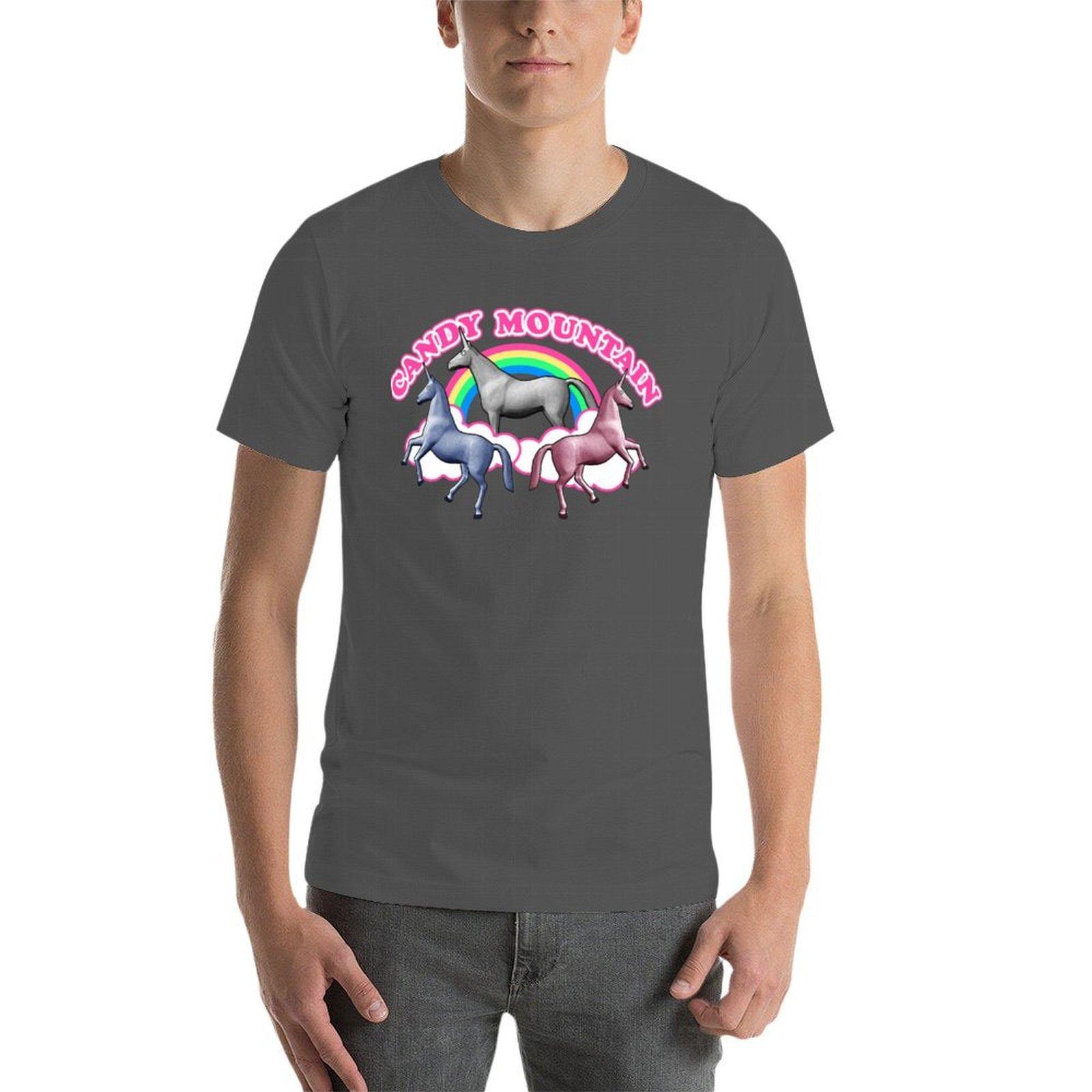 

charlie the unicorn candy mountain filmcow T-Shirt man t shirt cotton high quality graphic t shirts for man T-Shirt 4XL
