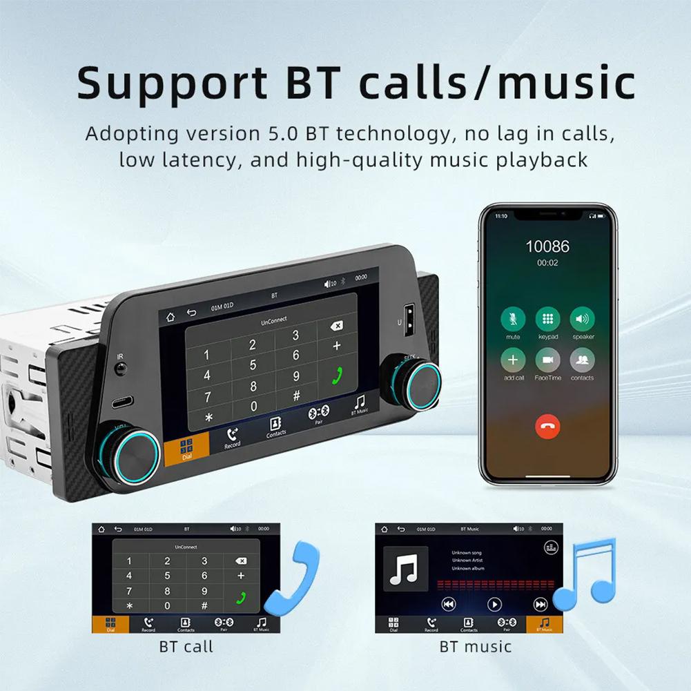 5-inch Car Wireless Compatible Or Android Auto ConnectionMP5 Smart Car Navigation Reverse Stereo Bluetooth Player Tools