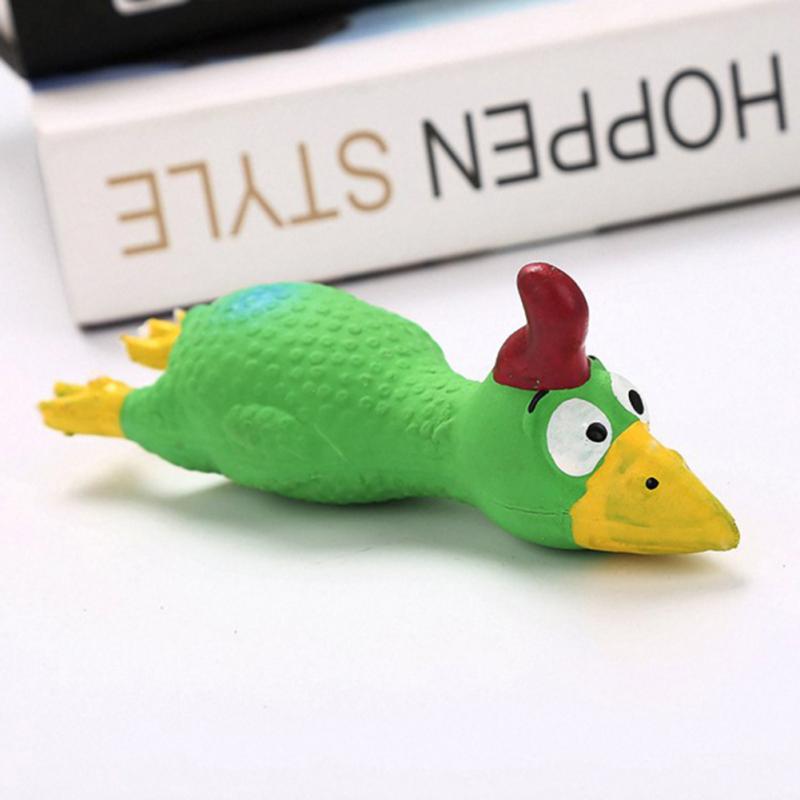 Latex Pet Dog Chew Toys Chicken Shape Squeak Toys Simulation Screaming Chicken Pet Supplies