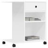 Printer Stand with Casters White 60 x 40 x 68.5 cm