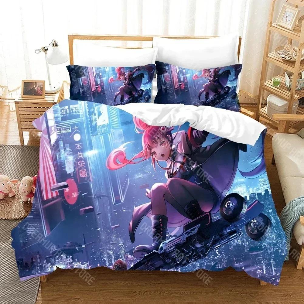 3D Print Anime Girl Bedding Set Cartoon Fashion 3D Print Comforter Luxury Queen King Single Duvet Cover Set Home Textile