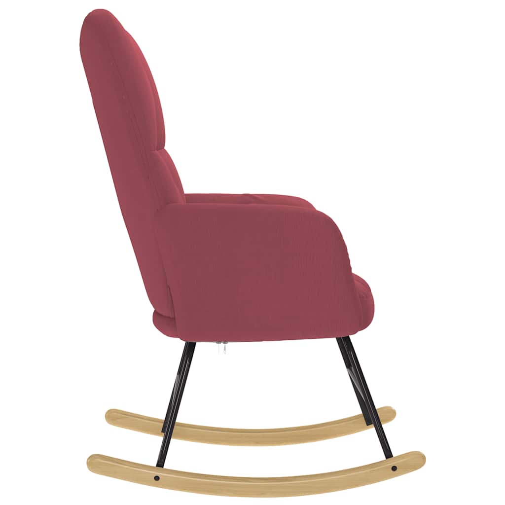 Rocking Chair Burgundy Fabric
