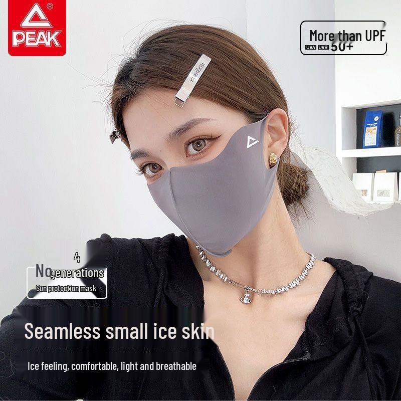 PEAK Women's Ice Silk Sun Protection Mask – Breathable UV Face Shield with Eye Corner Coverage for a Slimmer Look