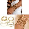 Geometric Alloy Chain Bracelets Set For Women With Electroplated Finish Perfect For Travel Gift