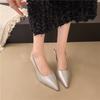Shoes for Women 2025 Fashion Slip-on Women's High Heels Summer Solid Office and Career Sexy Pointed Toe Heeled Sandals Women