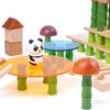 Forest Bamboo Panda Wooden Building Blocks For Kids Early Education Play Gift