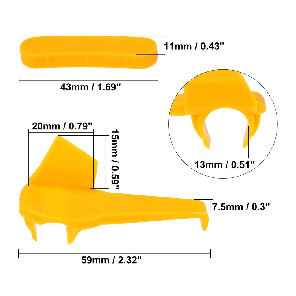 Motoforti Tire Changer Plastic Insert Tire Removal Head Tire Machine Guard Wheel Side Protector