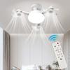 E27LED Ceiling Fan Light with Remote Control Dimmer Function 50-60W Ceiling Light Drone Shaped Fan Light For Living Room Bedroom
