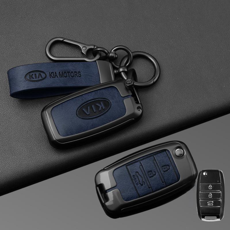 2026 Hot Car Sticker Alloy Car Flip Key Case Cover Shell Fob For KIA RIO 3 K2 K3 K4 K5 Sportege Picanto Optima Soul Ceed Sorento