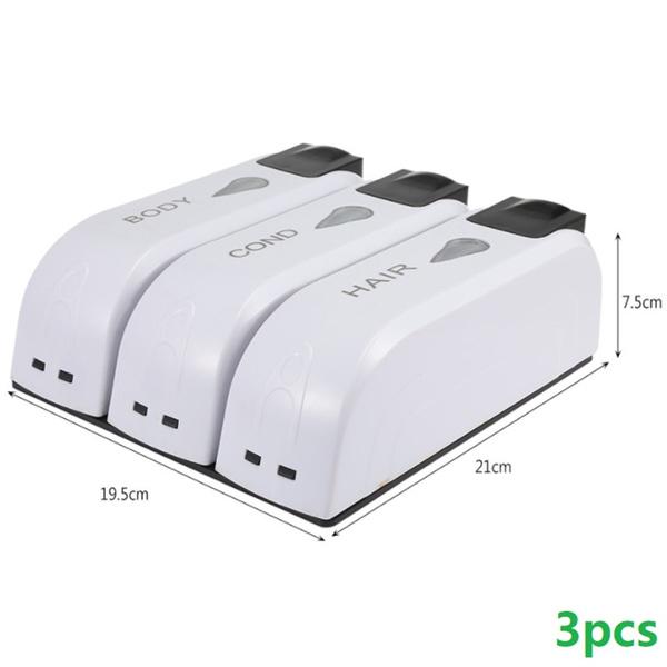 12oz Wall-mounted Liquids Soap Dispenser 1/2/3pcs Bathroom Soap Bottle Plastic Shower Gel Dispenser