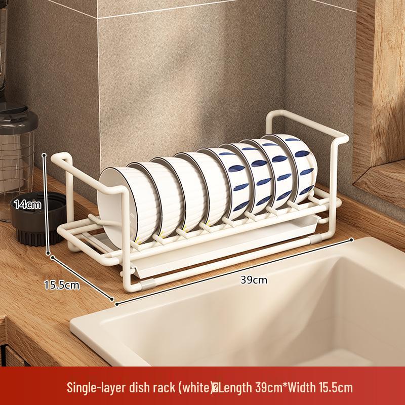 Kitchen Dish Drying Rack with Chopstick and Cutlery Storage