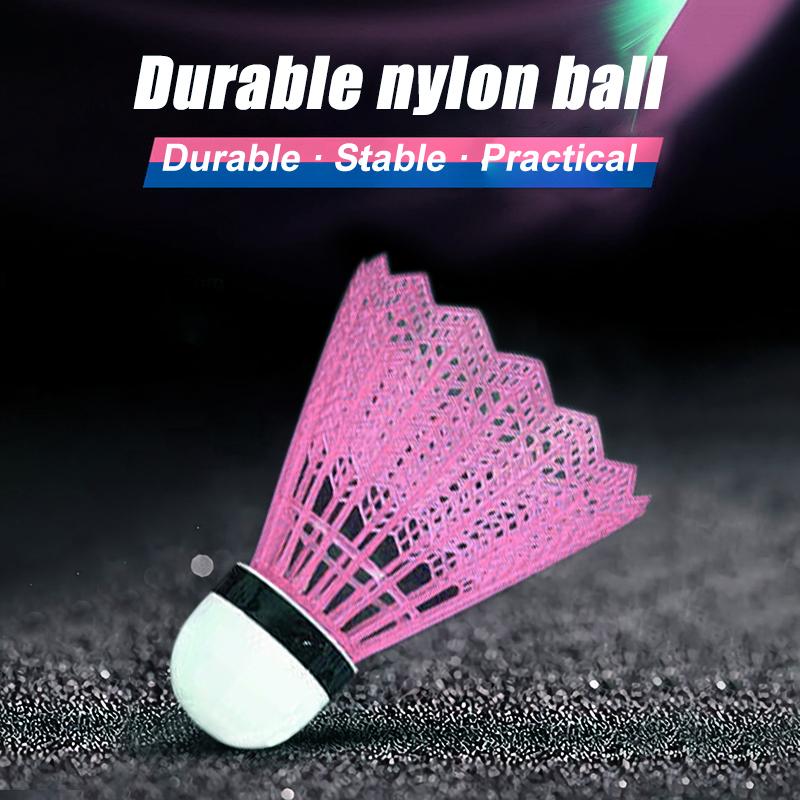 1Pcs Pink Imitation Nylon Ball Durable Badminton Outdoor Plastic Nylon Practice Game Training Use
