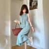 Suspender neck dress children summer Sanya seaside wear holiday beach skirt sense sleeveless vest skirt