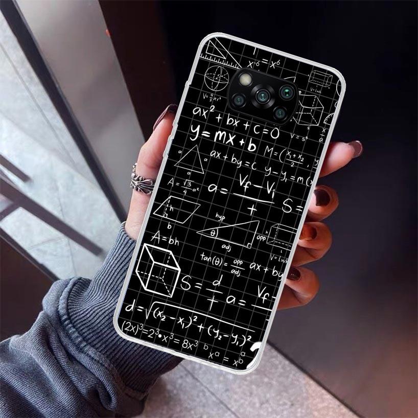 

Physics Chemical Mathematics Phone Case For Xiaomi Poco X5 X6 X7 Pro F7 Ultra M7 Redmi 15C 15 13C 13 12C 12 10 10C 10A 9 9C 9T 9 Redmi 13