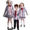 Zombie Academy Grå Student Vampyrdräkt - Halloween COS Scenuppträdande Outfit
