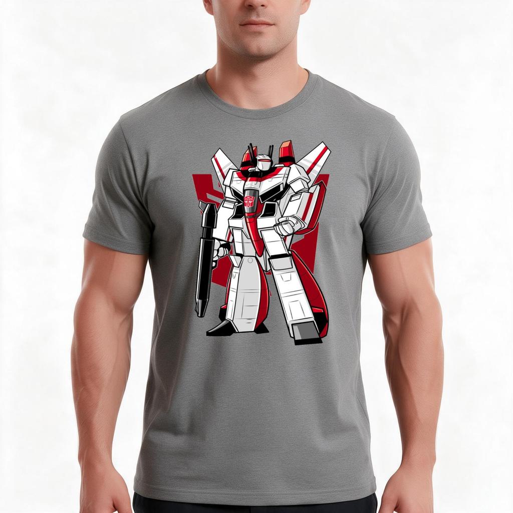 Jetfire autobot TShirt Summer Casual Cotton Tee Oversized Streetwear Tops Vintage Graphic Print Loose Fit Short Sleeve