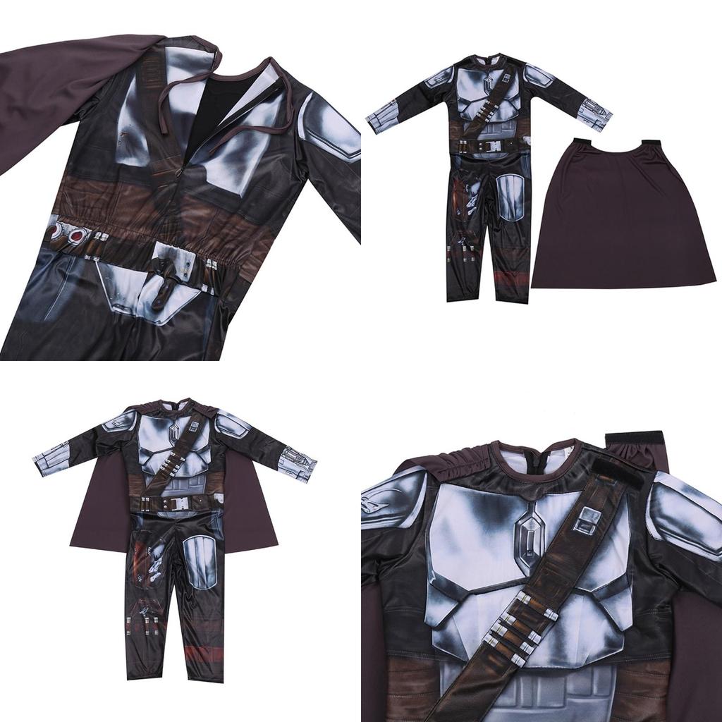 Star Wars Mandalorian Halloween Kostuum Set Voor Jongens; Overall, masker en cape inbegrepen!