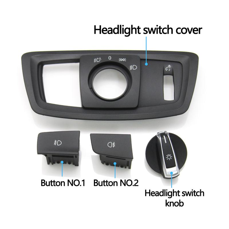 Car Front HeadLamp Rotary Foglight Button Headlight Switch Cover Panel For BMW 1 2 Series F20 F21 F22 F23 X1 F48 F49 X2 F39