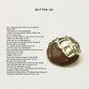 5Pcs Half Ginger Resin Alloy Button Fashion Shirt Knitted Cardigan Sleeve Collar Decorative Button Men'S Suit Button