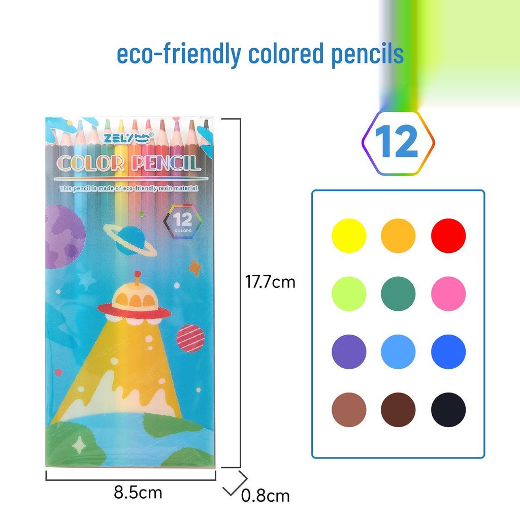 Zhenglin Erasable Colored Pencils – 24, 36, and 48 Color Sets for Children and Students Drawing and Coloring.