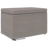 Stool Taupe 61 X 41 X 40 Cm Fabric and Particleboard