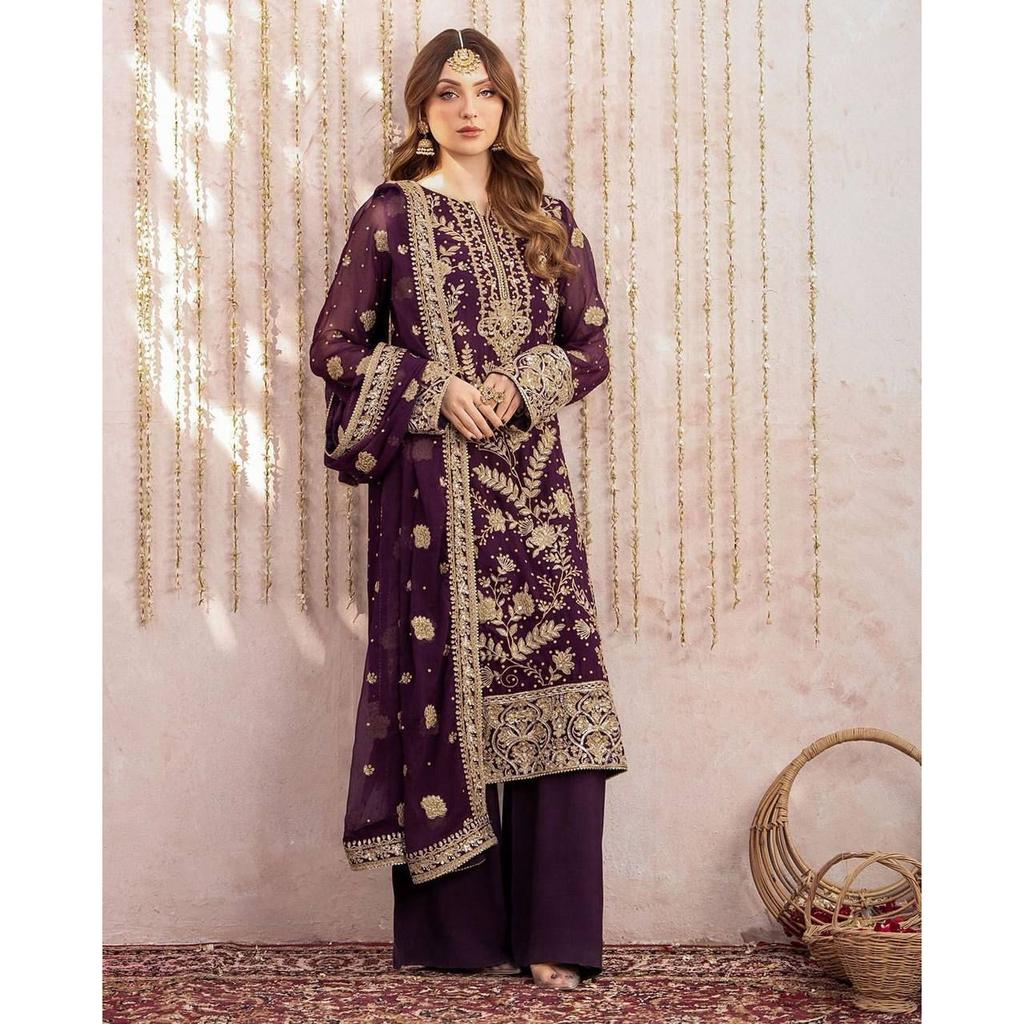 Pakisatni Bollywood Ethnic Salwar Kameez Desigenr Wedding Wear Palazzo Suit